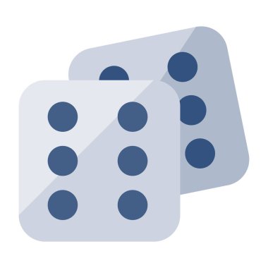 A flat design, icon of ludo dices