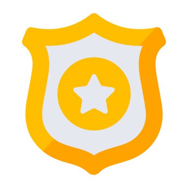 Yıldız kalkanının düzenlenebilir tasarım simgesi