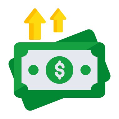 A unique design icon of paper currency 