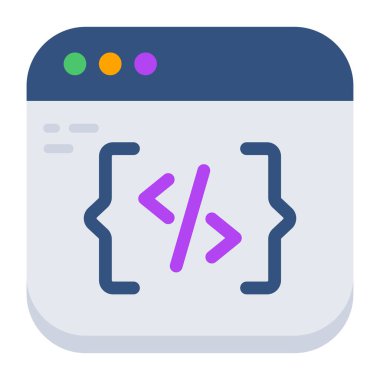 Web kodlamasının bir simge tasarımı 