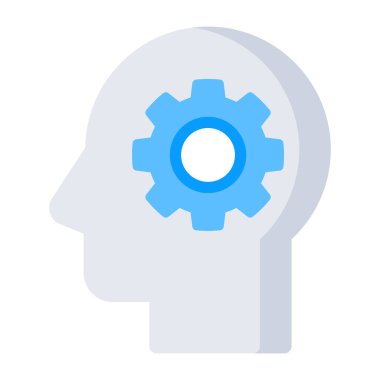 Flat design icon of mind development 