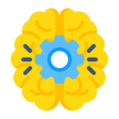 Flat design icon of mind development 