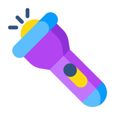 Flat design icon of torch 