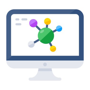 Modern design icon of online topology 