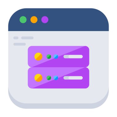 A unique design icon of online server 