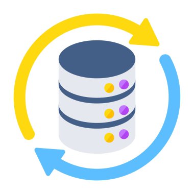 An editable design icon of database update 