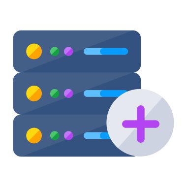 Modern design icon of add server 