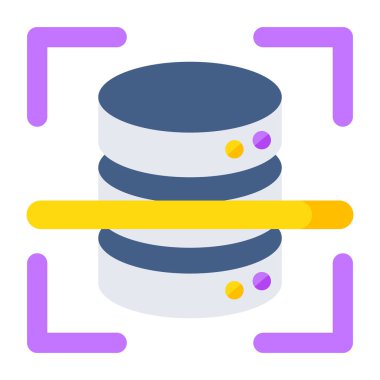 An icon design of database scanning 