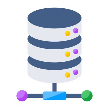 A perfect design icon of network database 