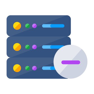 An icon design of remove server 