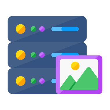 Vector design of server gallery 