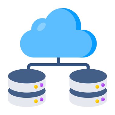 An icon design of cloud database 