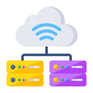 An icon design of cloud servers 