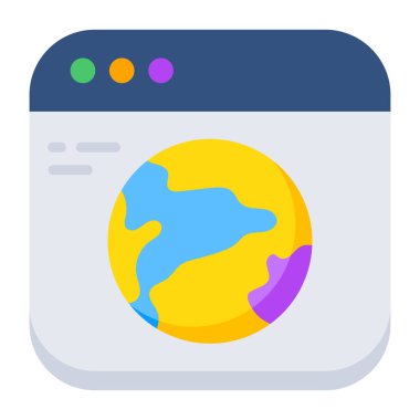 Modern design icon of web browser 