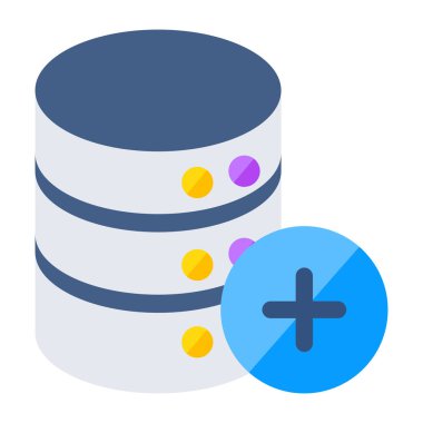 A unique design icon of add database 
