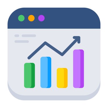 Trendy design icon of business statistics 