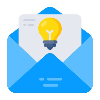 Editable design icon of creative mail