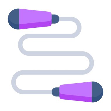 Düz dizayn edilmiş ip atlama simgesi 