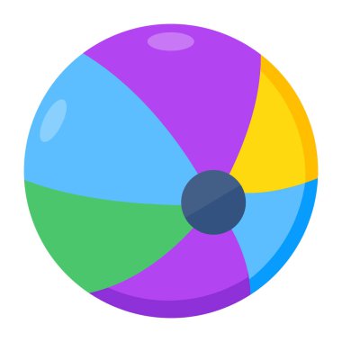 Editable design icon of beach ball 