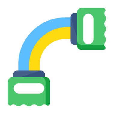 Conceptual flat design icon of stretching tool