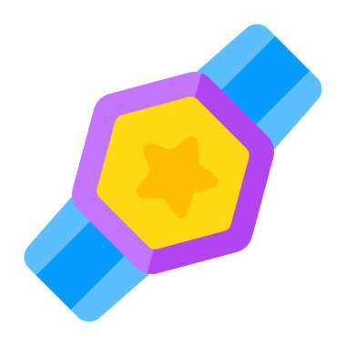 Güreş kemeri simgesi benzersiz tasarım