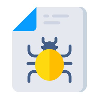 Modern design icon of infected file