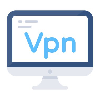 Flat design icon of VPN 