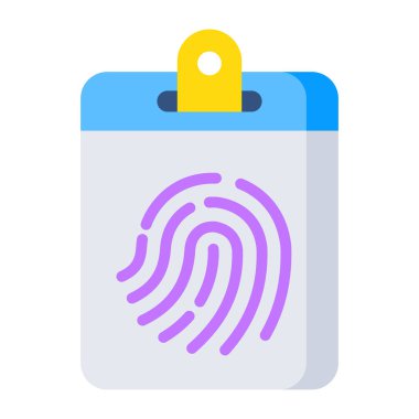 Modern design icon of biometric card