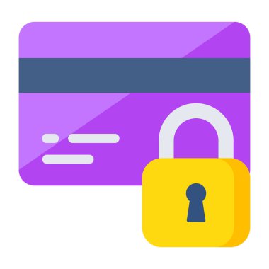 Kartlı asma kilit, güvenli ATM kartının simgesi