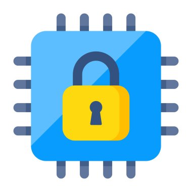 Premium download icon of secure microchip 