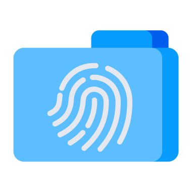 Editable design icon of biometric folder 