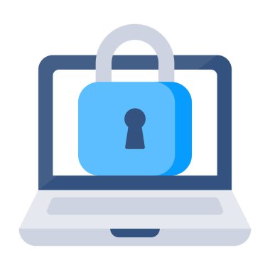 Perfect design icon of locked laptop 