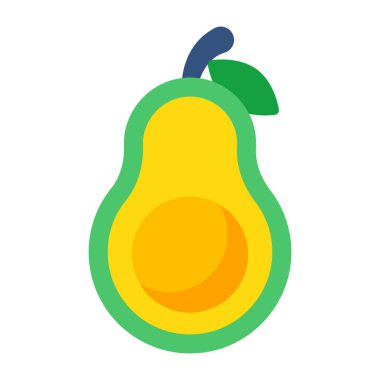 A beautiful design icon of avocado fruit 