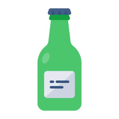 Şarap şişesinin modern tasarım simgesi