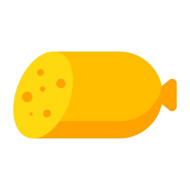 A unique design icon of cut sausage