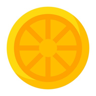 A unique design icon of lemon slice 