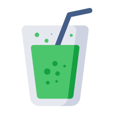 An editable design icon of fizzy drink 