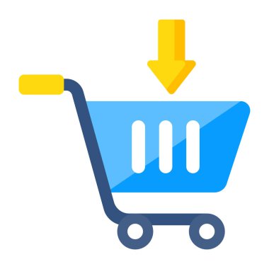 Sepet simgesine, düzenlenebilir vektöre ekle