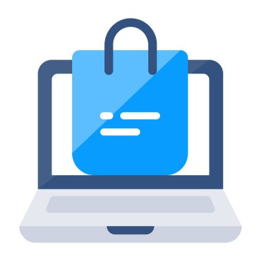 Çevrimiçi alışverişin eşsiz tasarım simgesi