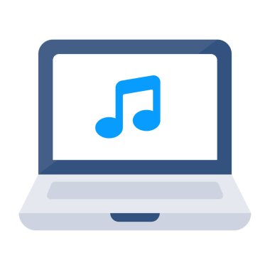 Editable design icon of online music 
