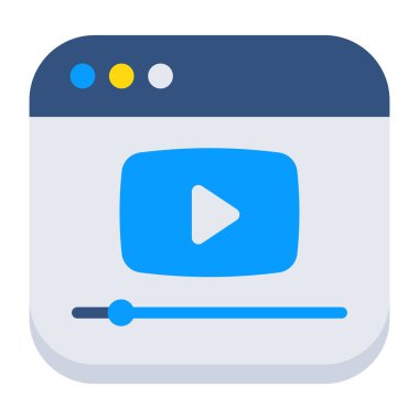 Unique design icon of web video 