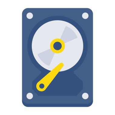 An icon design of hard drive