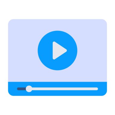 Unique design icon of online video 