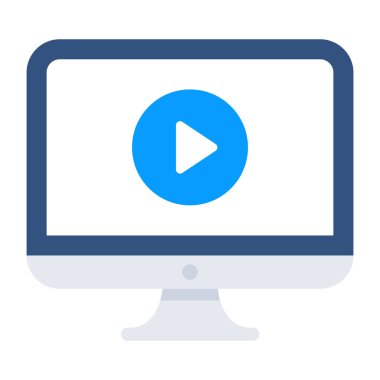 Unique design icon of video streaming 