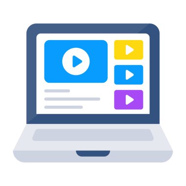 Unique design icon of play video 