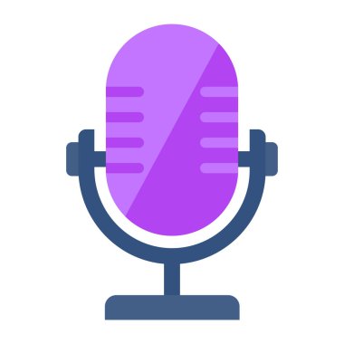         Icon of microphone in flat design
