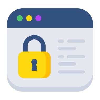 Web güvenliğinin modern tasarım simgesi 