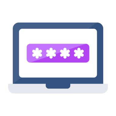 Modern design icon of laptop password 