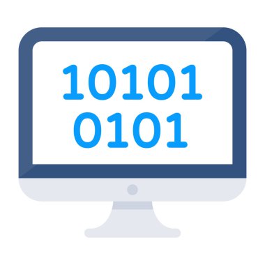 Modern design icon of binary data