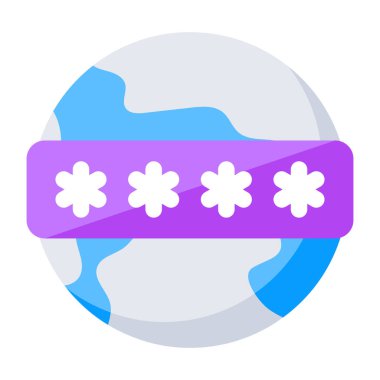 Trendy design icon of global password 